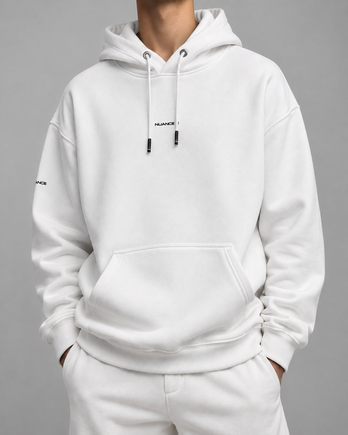 CAPUCHE / HOODIE BLANC OVERSIZE